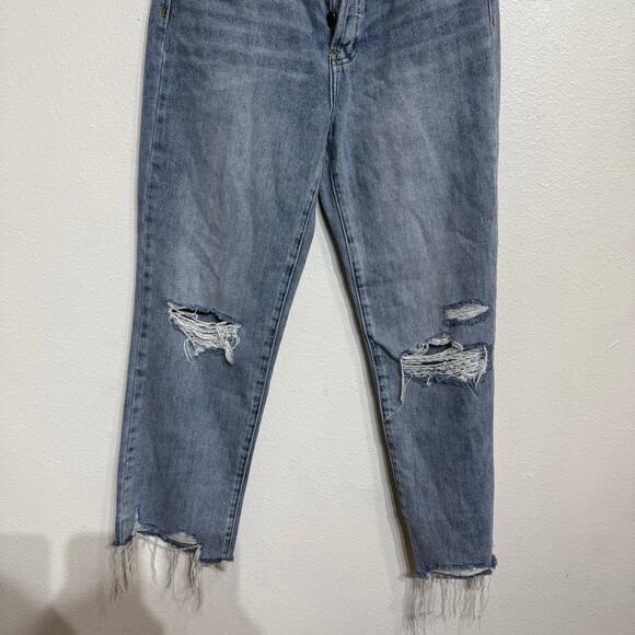 Pistola Cassie Distressed High Rise Straight Leg Jeans Sz 27 - Picture 4 of 16